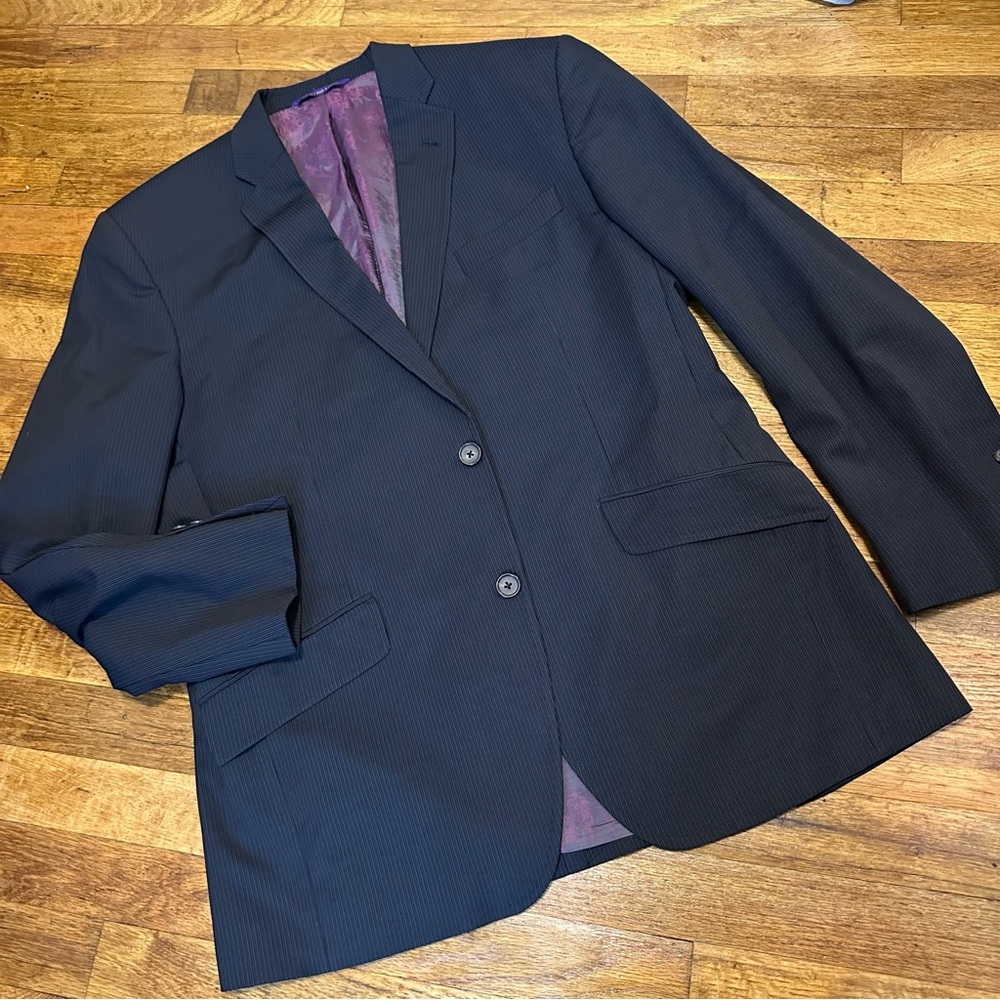 Ted Baker London Navy Striped Blazer 42 R Model Men (accepting offers)